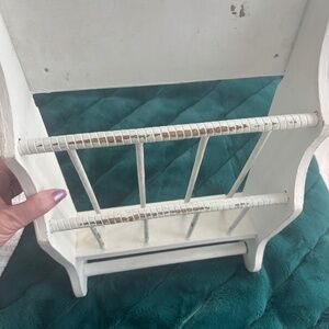 Cottage Farmhouse Distressed Holder/Rack Shabby Measure Aprox19”x12.5 Final Sale